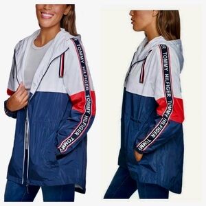 Tommy Hilfiger Anorak Windbreaker Jacket With Logo Sleeve Taping Red/White/Blue